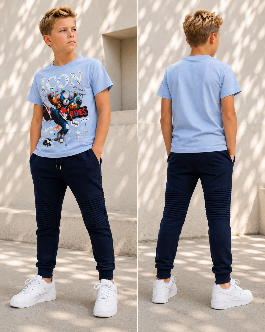 New Collection Icon shirt lichtblauw voor jongens